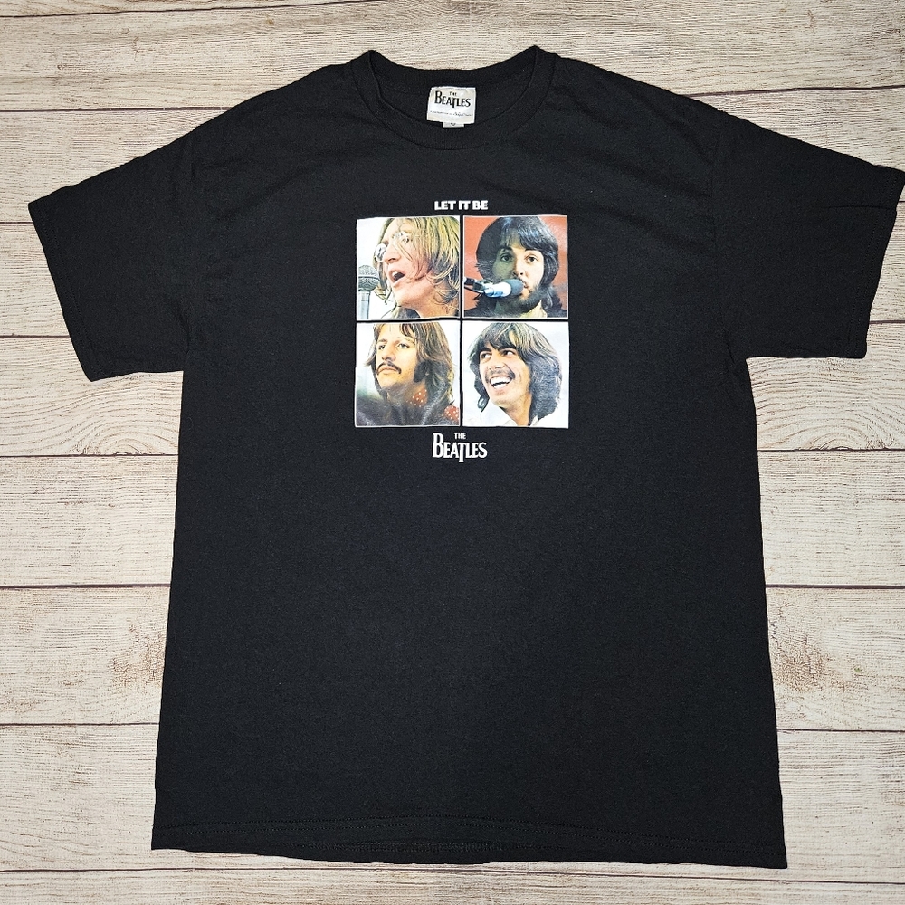 The Beatles album let it be band graphic tee shirt